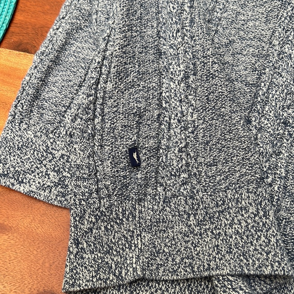 Tommy Bahama Luxury Blue Lightweight Knit L/S Sweater Sz XL - Picture 7 of 9
